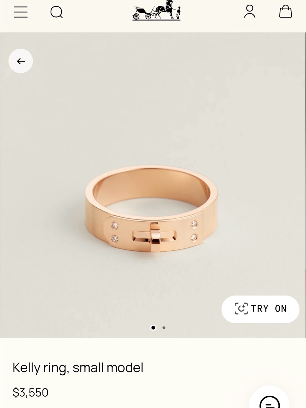 Kelly Small Model Rose Gold Ring